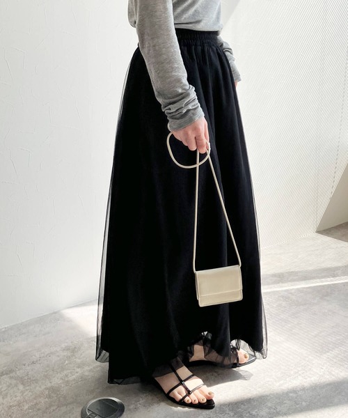 reca（レカ）の「チュールバルーンスカート（スカート・レディース・グレー/アイボリー/ブラック・FREE）」の11枚目の写真