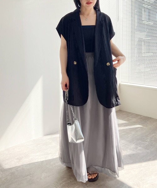 reca（レカ）の「チュールバルーンスカート（スカート・レディース・グレー/アイボリー/ブラック・FREE）」の14枚目の写真