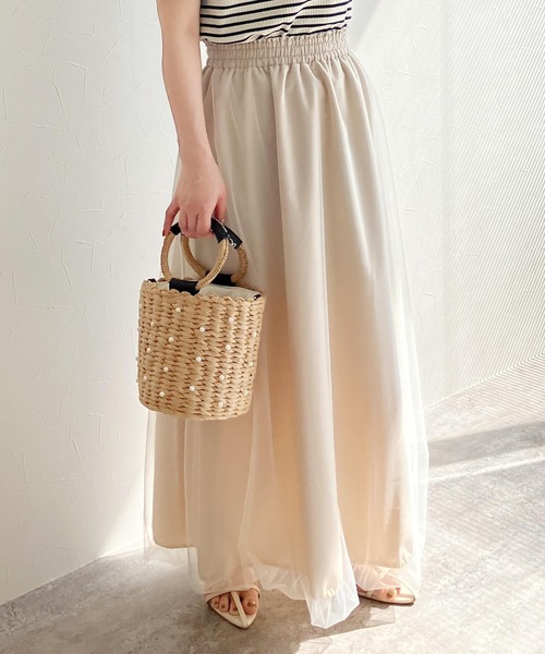 reca（レカ）の「チュールバルーンスカート（スカート・レディース・グレー/アイボリー/ブラック・FREE）」の4枚目の写真