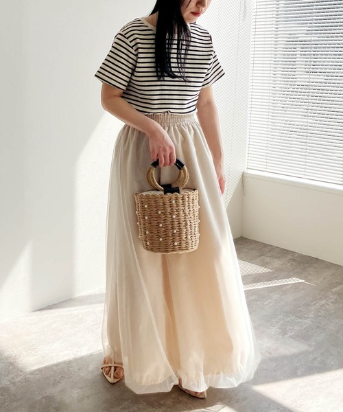 reca（レカ）の「チュールバルーンスカート（スカート・レディース・グレー/アイボリー/ブラック・FREE）」の5枚目の写真