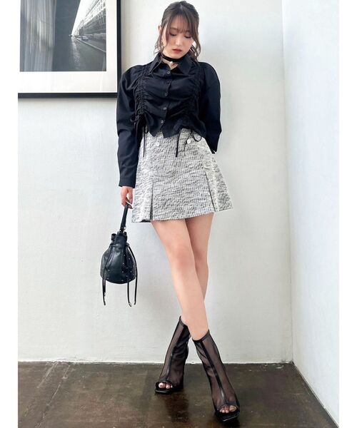 RESEXXY（リゼクシー）の「オープントゥメッシュブーツ（ブーツ・レディース・ブラウン/ブラック/アイボリー・SMALL/MEDIUM/LARGE）」の5枚目の写真