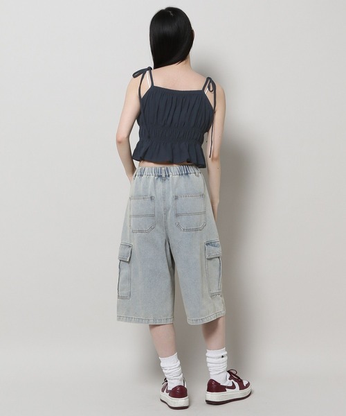 3.3 Field Trip （3.3フィールドトリップ）の「3.3 Field Trip／リボンシャーリングブラウス（キャミソール・レディース・ブルー/ホワイト/ネイビー・FREE）」の20枚目の写真