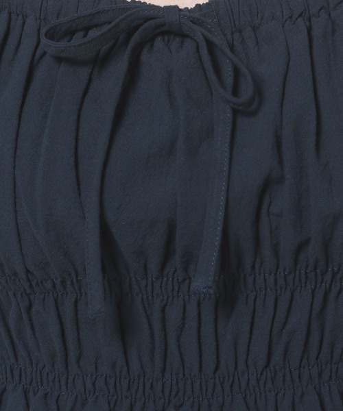 3.3 Field Trip （3.3フィールドトリップ）の「3.3 Field Trip／リボンシャーリングブラウス（キャミソール・レディース・ブルー/ホワイト/ネイビー・FREE）」の5枚目の写真