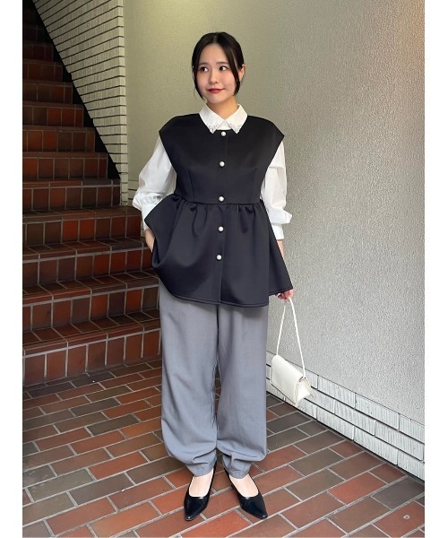 titivate(ティティベイト)の「サス付ジョガーパンツ(その他パンツ・レディース・グレイッシュベージュ/グレー/ブラック・S/M/XS)」の22枚目の写真