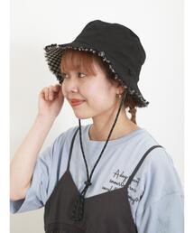 Samansa Mos2 | 【UVカット/リバーシブル】フリンジバケットハット(ハット)