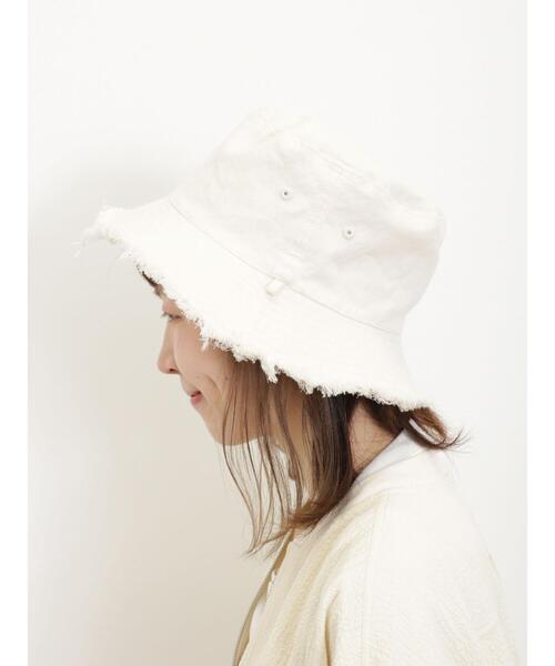 Samansa Mos2（サマンサ モスモス）の「【UVカット/リバーシブル】フリンジバケットハット（ハット・レディース・ベージュ/ブラック・F）」の16枚目の写真