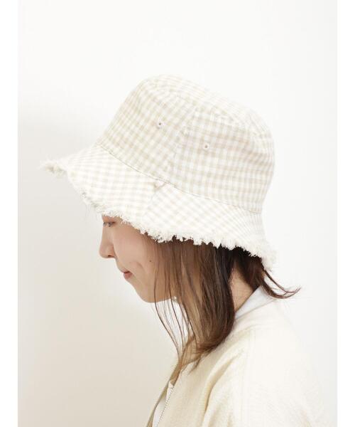 Samansa Mos2（サマンサ モスモス）の「【UVカット/リバーシブル】フリンジバケットハット（ハット・レディース・ベージュ/ブラック・F）」の9枚目の写真