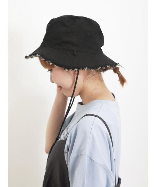 Samansa Mos2（サマンサ モスモス）の「【UVカット/リバーシブル】フリンジバケットハット（ハット・レディース・ベージュ/ブラック・F）」の12枚目の写真