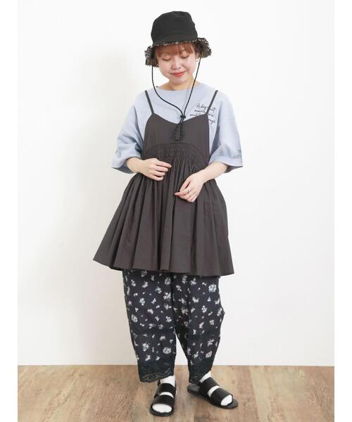 Samansa Mos2（サマンサ モスモス）の「【UVカット/リバーシブル】フリンジバケットハット（ハット・レディース・ベージュ/ブラック・F）」の6枚目の写真