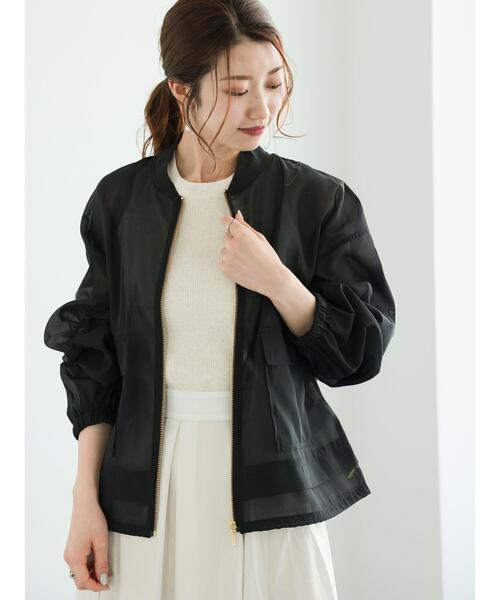 Te chichi(テチチ)の「シアージップアップブルゾン(ブルゾン・レディース・オフホワイト/ブラック・F)」の1枚目の写真