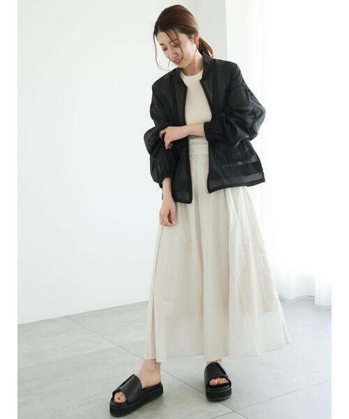 Te chichi(テチチ)の「シアージップアップブルゾン(ブルゾン・レディース・オフホワイト/ブラック・F)」の4枚目の写真