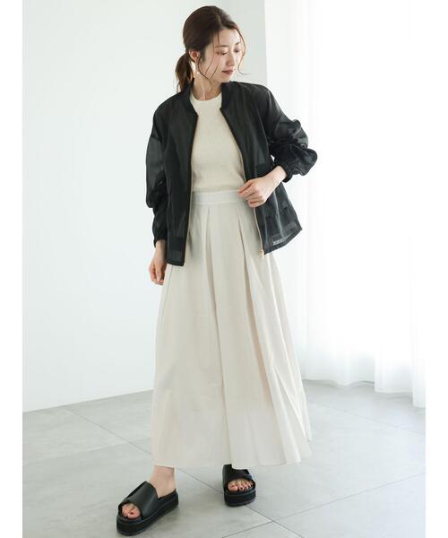 Te chichi(テチチ)の「シアージップアップブルゾン(ブルゾン・レディース・オフホワイト/ブラック・F)」の5枚目の写真