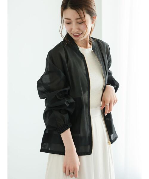 Te chichi(テチチ)の「シアージップアップブルゾン(ブルゾン・レディース・オフホワイト/ブラック・F)」の6枚目の写真