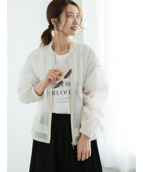 Te chichi(テチチ)の「シアージップアップブルゾン(ブルゾン・レディース・オフホワイト/ブラック・F)」の7枚目の写真