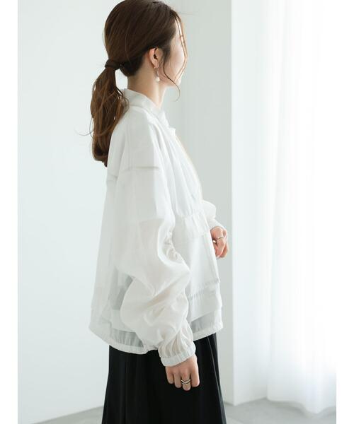 Te chichi(テチチ)の「シアージップアップブルゾン(ブルゾン・レディース・オフホワイト/ブラック・F)」の10枚目の写真