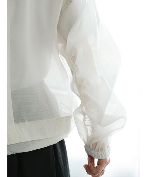 Te chichi(テチチ)の「シアージップアップブルゾン(ブルゾン・レディース・オフホワイト/ブラック・F)」の13枚目の写真