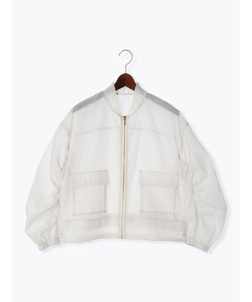 Te chichi(テチチ)の「シアージップアップブルゾン(ブルゾン・レディース・オフホワイト/ブラック・F)」の15枚目の写真