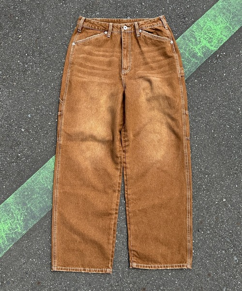 Perushu（ペルーシュ）の「立体刺繍ペインターデニム（デニムパンツ・メンズ・ダークブラウン/インディゴブルー/ブラック・SMALL/MEDIUM/LARGE）」の3枚目の写真