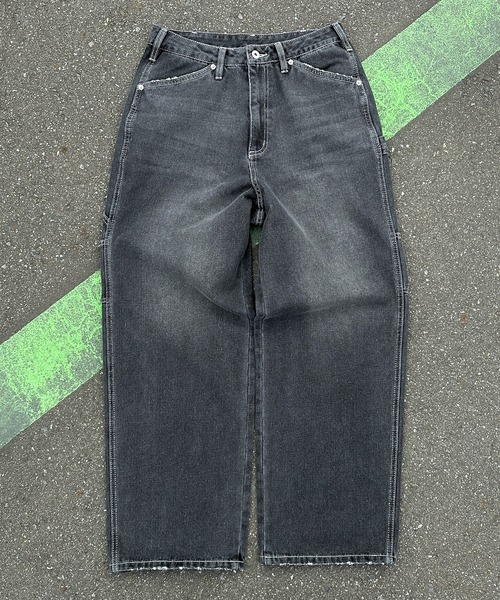 Perushu（ペルーシュ）の「立体刺繍ペインターデニム（デニムパンツ・メンズ・ダークブラウン/インディゴブルー/ブラック・SMALL/MEDIUM/LARGE）」の2枚目の写真