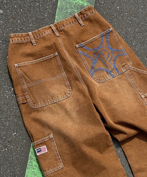 Perushu（ペルーシュ）の「立体刺繍ペインターデニム（デニムパンツ・メンズ・ダークブラウン/インディゴブルー/ブラック・SMALL/MEDIUM/LARGE）」の21枚目の写真