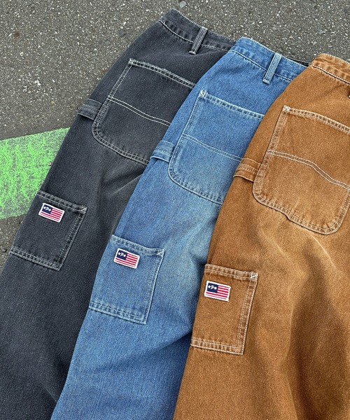 Perushu（ペルーシュ）の「立体刺繍ペインターデニム（デニムパンツ・メンズ・ダークブラウン/インディゴブルー/ブラック・SMALL/MEDIUM/LARGE）」の14枚目の写真