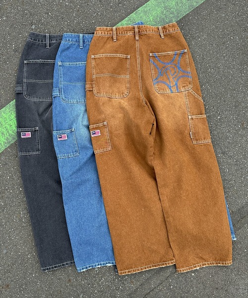 Perushu（ペルーシュ）の「立体刺繍ペインターデニム（デニムパンツ・メンズ・ダークブラウン/インディゴブルー/ブラック・SMALL/MEDIUM/LARGE）」の15枚目の写真