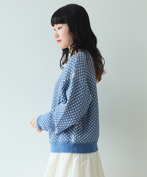 bulle de savon〇コットン/アクリルamiamiニットプルオーバー bulle de savon（ビュルデサボン）の「コットン/アクリル amiami