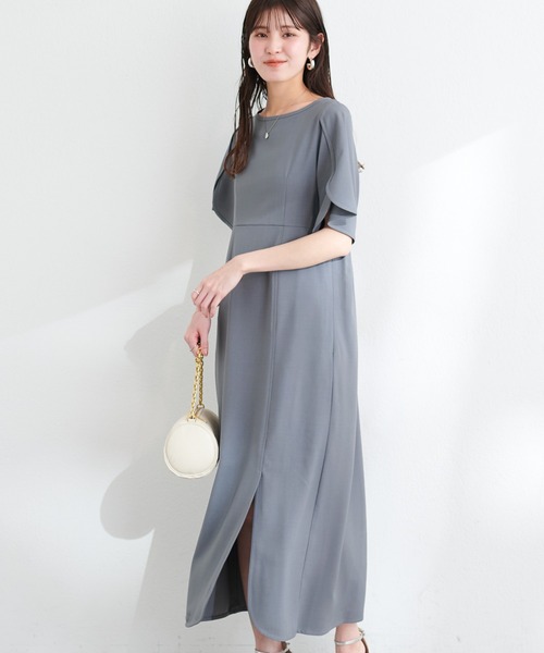 natural couture(ナチュラルクチュール)の「【WEB限定】osonoハチワレスリーブスリットワンピース(ワンピース・レディース・ブルー系その他/イエロー/ブラック/アイボリー・LARGE/MEDIUM)」の18枚目の写真