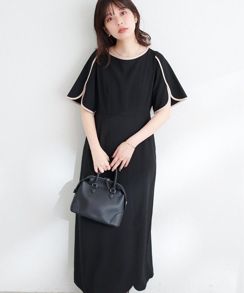 natural couture(ナチュラルクチュール)の「【WEB限定】osonoハチワレスリーブスリットワンピース(ワンピース・レディース・ブルー系その他/イエロー/ブラック/アイボリー・LARGE/MEDIUM)」の13枚目の写真