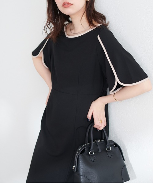 natural couture(ナチュラルクチュール)の「【WEB限定】osonoハチワレスリーブスリットワンピース(ワンピース・レディース・ブルー系その他/イエロー/ブラック/アイボリー・LARGE/MEDIUM)」の14枚目の写真