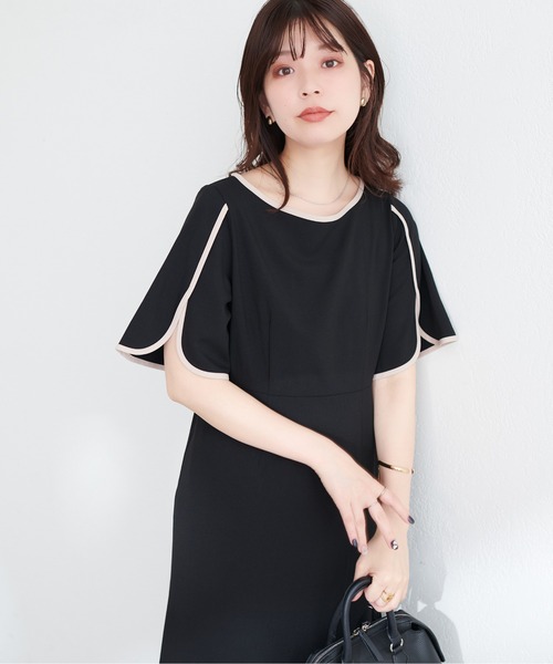natural couture(ナチュラルクチュール)の「【WEB限定】osonoハチワレスリーブスリットワンピース(ワンピース・レディース・ブルー系その他/イエロー/ブラック/アイボリー・LARGE/MEDIUM)」の15枚目の写真