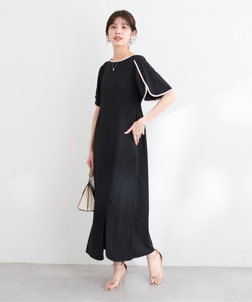natural couture(ナチュラルクチュール)の「【WEB限定】osonoハチワレスリーブスリットワンピース(ワンピース・レディース・ブルー系その他/イエロー/ブラック/アイボリー・LARGE/MEDIUM)」の8枚目の写真