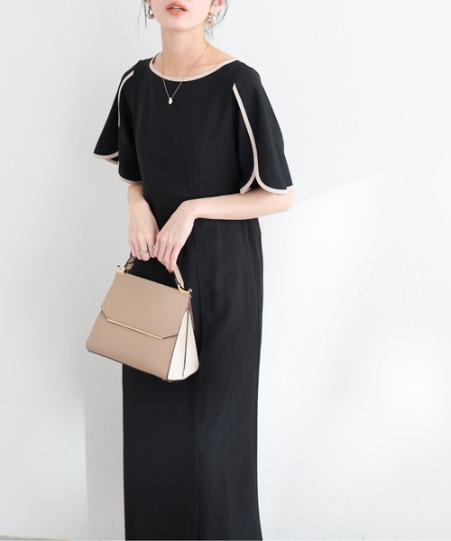 natural couture(ナチュラルクチュール)の「【WEB限定】osonoハチワレスリーブスリットワンピース(ワンピース・レディース・ブルー系その他/イエロー/ブラック/アイボリー・LARGE/MEDIUM)」の9枚目の写真