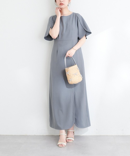natural couture(ナチュラルクチュール)の「【WEB限定】osonoハチワレスリーブスリットワンピース(ワンピース・レディース・ブルー系その他/イエロー/ブラック/アイボリー・LARGE/MEDIUM)」の22枚目の写真