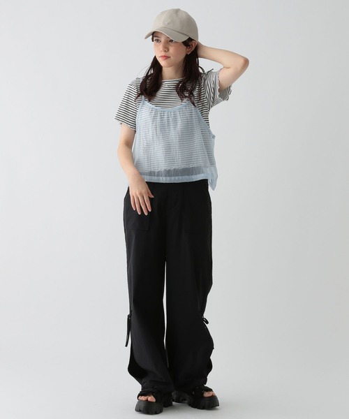 GLOBAL WORK(グローバルワーク)の「チビT*シアーキャミSET/AND YUA ANY/122445(Tシャツ/カットソー・キッズ・ブルー/アイボリー・150cm/160cm)」の2枚目の写真