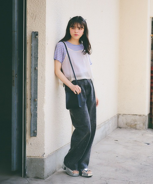 GLOBAL WORK(グローバルワーク)の「チビT*シアーキャミSET/AND YUA ANY/122445(Tシャツ/カットソー・キッズ・ブルー/アイボリー・150cm/160cm)」の10枚目の写真