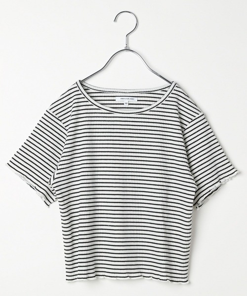 GLOBAL WORK(グローバルワーク)の「チビT*シアーキャミSET/AND YUA ANY/122445(Tシャツ/カットソー・キッズ・ブルー/アイボリー・150cm/160cm)」の3枚目の写真