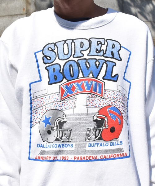 ヴィンテージ古着】90's SUPER BOWL XXII NFL クルーネック