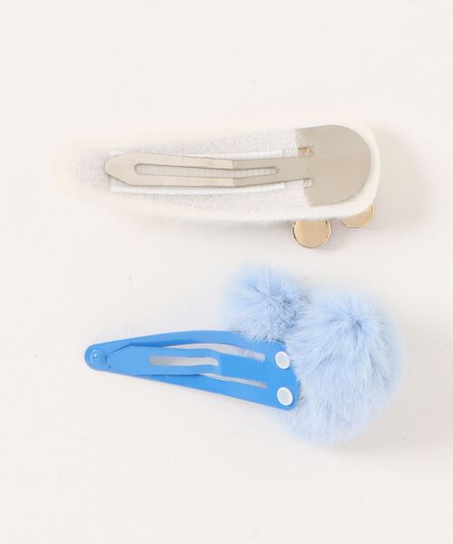 KP DECO（ケーピーデコ）の「チャーム付きヘアピン(パッチンどめ)2個セット（ヘアピン・キッズ・ピンク/ブルー・FREE）」の4枚目の写真