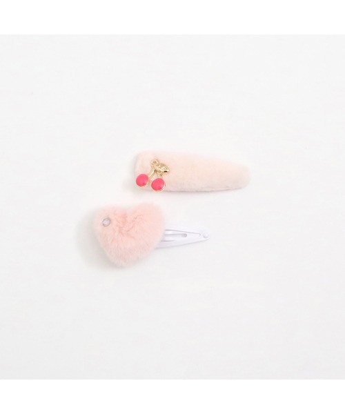 KP DECO（ケーピーデコ）の「チャーム付きヘアピン(パッチンどめ)2個セット（ヘアピン・キッズ・ピンク/ブルー・FREE）」の2枚目の写真