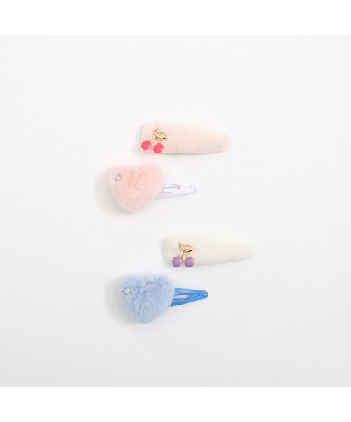 KP DECO（ケーピーデコ）の「チャーム付きヘアピン(パッチンどめ)2個セット（ヘアピン・キッズ・ピンク/ブルー・FREE）」の3枚目の写真