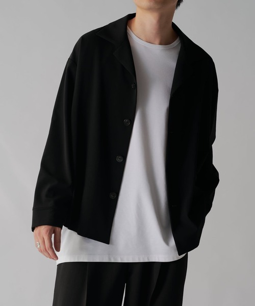 Lui's(ルイス)の「【ジェンダーレス】オープンカラーバルーンシャツブルゾン(シャツ/ブラウス・レディース・ブラック/オリーブ/オフホワイト・M/S)」の2枚目の写真