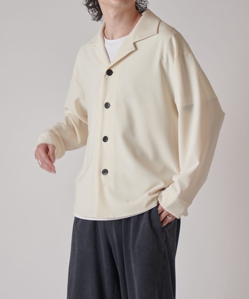 Lui's(ルイス)の「【ジェンダーレス】オープンカラーバルーンシャツブルゾン(シャツ/ブラウス・レディース・ブラック/オリーブ/オフホワイト・M/S)」の5枚目の写真