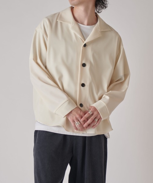 Lui's(ルイス)の「【ジェンダーレス】オープンカラーバルーンシャツブルゾン(シャツ/ブラウス・レディース・ブラック/オリーブ/オフホワイト・M/S)」の6枚目の写真