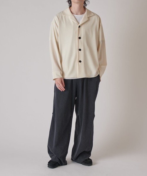 Lui's(ルイス)の「【ジェンダーレス】オープンカラーバルーンシャツブルゾン(シャツ/ブラウス・レディース・ブラック/オリーブ/オフホワイト・M/S)」の7枚目の写真