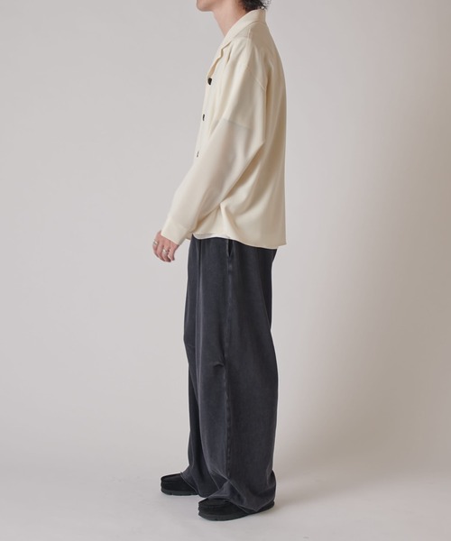 Lui's(ルイス)の「【ジェンダーレス】オープンカラーバルーンシャツブルゾン(シャツ/ブラウス・レディース・ブラック/オリーブ/オフホワイト・M/S)」の8枚目の写真