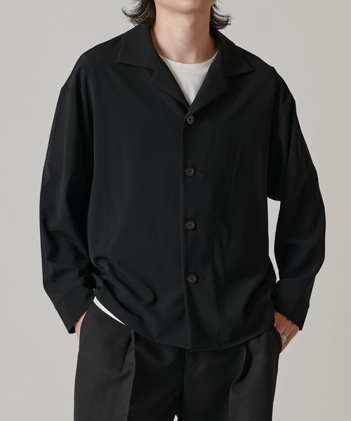 Lui's(ルイス)の「【ジェンダーレス】オープンカラーバルーンシャツブルゾン(シャツ/ブラウス・レディース・ブラック/オリーブ/オフホワイト・M/S)」の10枚目の写真