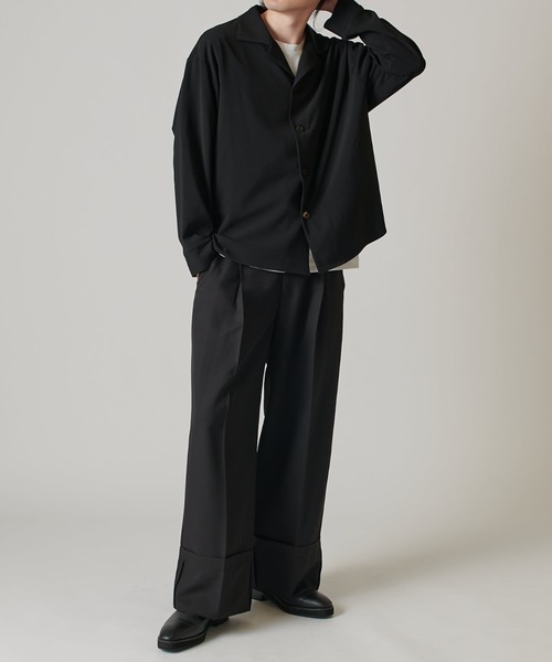 Lui's(ルイス)の「【ジェンダーレス】オープンカラーバルーンシャツブルゾン(シャツ/ブラウス・レディース・ブラック/オリーブ/オフホワイト・M/S)」の14枚目の写真