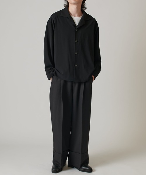 Lui's(ルイス)の「【ジェンダーレス】オープンカラーバルーンシャツブルゾン(シャツ/ブラウス・レディース・ブラック/オリーブ/オフホワイト・M/S)」の15枚目の写真