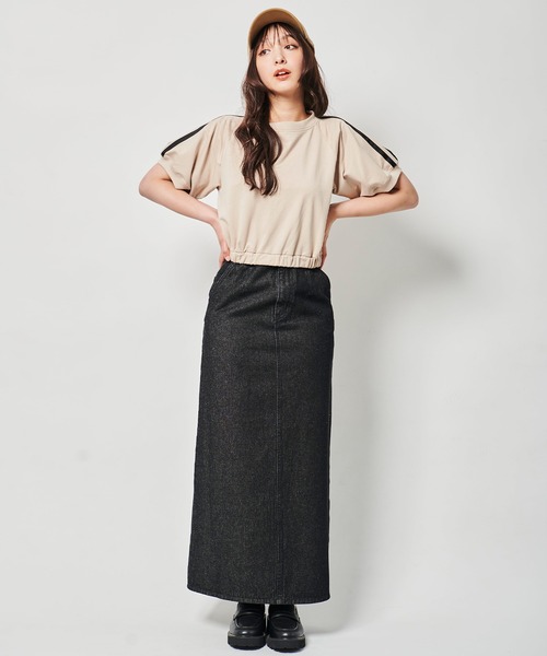 31 Sons de mode（トランテアン　ソン　ドゥ　モード）の「ペンシルデニムスカート（デニムスカート・レディース・インディゴブルー/ブラック・36/38）」の5枚目の写真